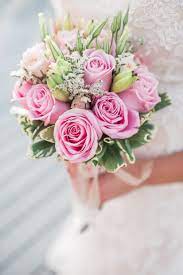Three popular types of bouquets include: 10 Popular Wedding Flowers Mywedding