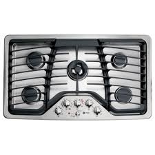 Ge Profile 36 In Gas Cooktop In Stainless Steel With 5 Burners Pgp986setss The Home Depot Gas Cooktop Cooktop Ge Appliances