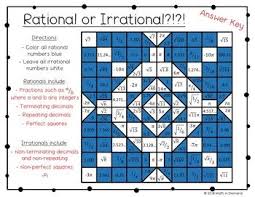 Rational Or Irrational Coloring Worksheet Free Math Lessons Middle School High School Math Foldables Rational Numbers Activities