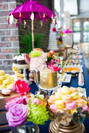 The long banquet table set up with candelabra, meats and … Thailand Inspired Bridal Shower Elegantwedding Ca