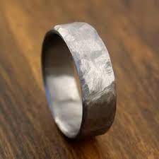 Hammered Titanium Wedding Band Anvil Rings Mens Wedding Bands Hammered Hammered Wedding Bands Titanium Rings