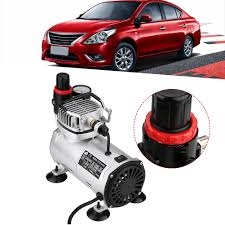 The paint sprayer guns you need for spray painting cars can be run off 40 to 40 psi, as long as your air compressor can put out at least 9 cfm of air volume. Mini Car Air Compressor For Airbrush Repair Painting Air Pump Auto Off Eu 220v Shopee Malaysia
