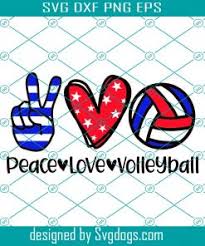 Download Peace Love Volleyball Svg Archives Svgdogs