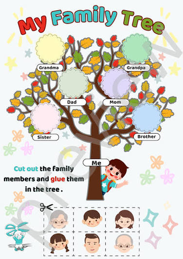 Fun Printable Family Tree Worksheet for Kids | Teaching Resources