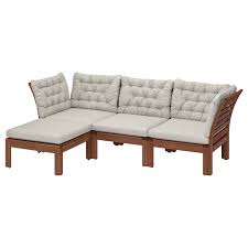 Applaro 3er Sitzelement Aussen Mit Hocker Braun Las Kuddarna Grau Ikea Osterreich Modular Corner Sofa Modular Sofa Outdoor Sectional Sofa