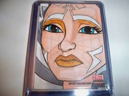 Star Wars Galaxy 5 MATT MINOR Sketch Card AHSOKA TANO