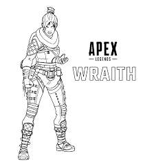 All pages printed single side on premium white paper filled with various standout and unique images of apex legends. Wraith Apex Legends Coloring Page Free Printable Coloring Pages For Kids