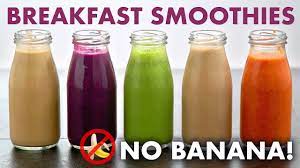 Bananas are a great smoothie ingredients as they are cheap, sweet and make a smoothie thick and creamy. 5 Healthy Breakfast Smoothies Without Banana Youtube