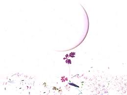 Purple Moon Semi Curves Flowers Background For Powerpoint Flower