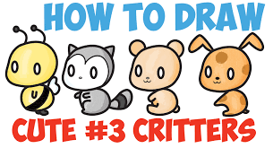 A collection of 35 cute easy animal drawing ideas to try out in your artist sketchbook. How To Draw Cute Chibi Kawaii Characters With Number 3 Shapes Easy Step By Step Drawing Tutorial For Kids And Beginners How To Draw Step By Step Drawing Tutorials