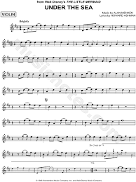 Under The Sea From The Little Mermaid Sheet Music Violin Solo In D Major Download Print Clarinet Sheet Music Violin Sheet Music Viola Sheet Music