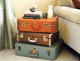 Stacked Suitcases Effortless Style Blog Vintage Suitcase Table Suitcase Decor Suitcase Table