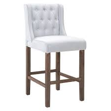 Homcom 40 Tufted Wingback Counter Height Armless Bar Stool Dining Chair Set Of 2 Grey Walmart Com Counter Height Bar Stools Bar Stools Counter Bar Stools
