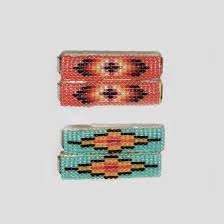 Cross stitch patterns featuring giraffes on sale! Navajo Beaded Hair Barrettes Native American Beadwork Hair Bands For Sale Navajo Arts And Crafts Rugs Sandpaintings Folkart And Pottery