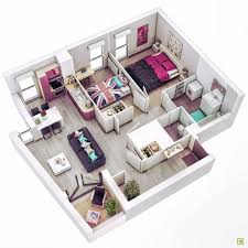 Concept 3d Floor Plans In Different Layout For One Storey And 2 Story House Ideas Complete With Materia Sims House Design Bedroom House Plans Sims House Plans