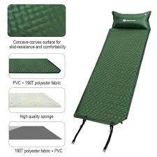 Self inflating camping roll mat pad sleeping bed car air mattress + pillow 188cm. Costway 75 In L Self Inflating Sleeping Camping Mat Air Mattress Twin Ap2094 The Home Depot