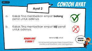 Kata bilang adalah kata yang menyatakan jumlah benda atau urutannya dalam suatu deretan. Kata Bilangan Tahun 5