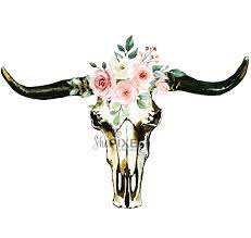 Etsyshop Skull Sublimation Bullhorns Png Skullhead Clipart Bohoclipart Sublimationdesign Digital Feminine Tattoo Sleeves Shop Banner Design Cow Skull