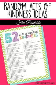 Random Acts Of Kindness For Every Week Of The Year Random Acts Of Kindness Kindness For Kids Kindness Activities