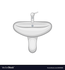 ceramic sink icon cartoon style royalty