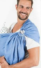 REBOZO DE MANTA CON ARGOLLAS DE ACERO INOXIDABLE, BABY WRAP, PORTA BEBE,  CANGUERA, SUPER COMODO, LIGERA Y PRACTICA (AZUL CIELO) : Amazon.com.mx: Bebé