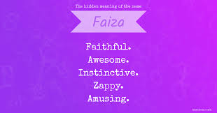 Faiz is a muslim arabic baby boy name. The Hidden Meaning Of The Name Faiza Namious