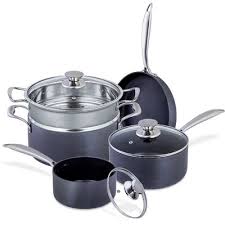 Imperial Home Imperial Home 8 Piece Hard Anodized Non Stick Cookware Set Cookware Set Induction Cookware Cookware