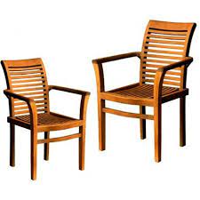 Parce qu'ils peuvent être laissés dehors par tous les temps, la chaise et le fauteuil en teck restent prisés pour l'extérieur : Fauteuils De Jardin Raja Empilables Vendu Par 2 En Veritable Teck Huile