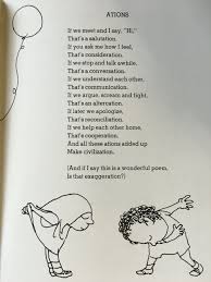 Actions By Shel Silverstein Funny Poems Silverstein Poems Kids Poems