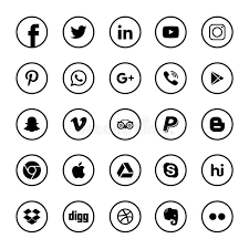 Black And White Contacts Icon Social Media Icons Black Collection Of Social Media Icons Black Round On White Aff Black Collection Icons Media Icon Social Media Icons Social Icons