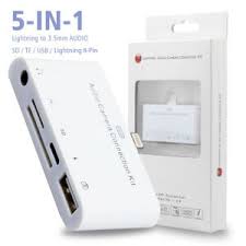 5 In 1 Lightning To Tf Sd Card Reader Usb Camera Adapter For Iphone Ipad Air Pro Ebay