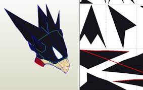 My Hero Academia Bird Mask Guy Fumikage Tokoyami Bird Head Mask Pepakura Unfold For Foam Etsy In 2020 Cosplay Tutorial Dragon Drawing Pepakura