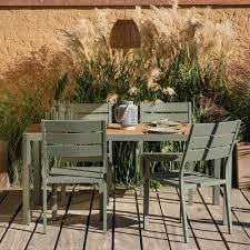 lot de 2 chaises de jardin empilable en aluminium vert cedre prix unitaire 49 0 euros alinea en 2021 chaise de jardin table et chaises de jardin table de jardin