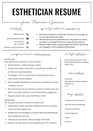 Esthetician Resume Example Writing Tips Resume Genius