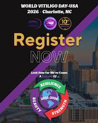 Registration is OPEN for World Vitiligo Day USA 2026! Join us June 26–28 in  Charlotte, NC for a weekend filled with inspiration, community, and  celebration. 💜 Theme: “Look How Far We've Come: