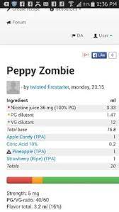 Recipe made by kahuna from a&l; E Liquid Recipes Mixes