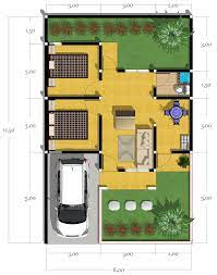 Denah rumah minimalis menjadi pilihan menarik untuk anda dibandingkan dengan rumahh besar. Denah Rumah Minimalis Sederhana Type 45 Larantuka Gypsum