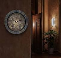 Infinity Instruments Aztec Indoor-Outdoor Wall Clock, Faux ...