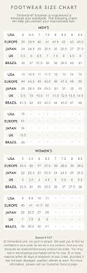 timberland footwear and clothing size charts timberland nz