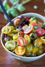 Tomato And Olive Salad Recipe Olive Salad Recipe Olive Recipes Olive Recipes Vegan