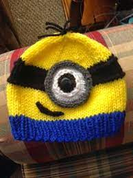 Kriskrafter Free Knitting Pattern A Minion Hat Baby Hats Knitting Free Knitting Hat Knitting Patterns