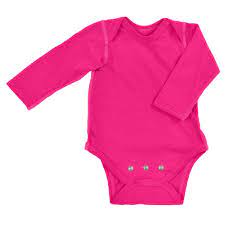 Iplay Long Sleeve Organic Onesie Hot Pink Modern Natural Baby