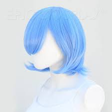 Chronos 14 Inch Light Blue Mix Short Cosplay Wig
