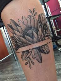 Tattoo Uploaded By Jordan Artist Protea Flower Calf Tattoo 1302078 Tattoodo