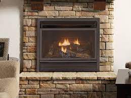 Once it's been properly installed, this product can produce up to 65,000 btus of heat, which is enough to heat up to 2,000 square feet of a home. Convert Your Fireplace To Natural Gas With A Fireplace Insert Procom Heating