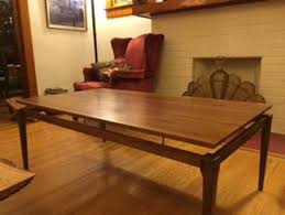 In this post, i work with a client on upgrading i did not build/turn the legs for these tables. Walnut Finn Juhl Mid Century Modern Floating Top Coffee Table By Charlesa Lumberjocks Com Woodworking Community
