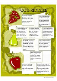 Food Riddles Worksheet Free Esl Printable Worksheets Made By Teachers Food Riddles Riddles English Worksheets For Kids
