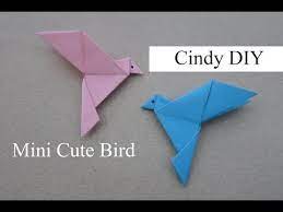 Mini Cute Bird Origami Easy Paper Craft Tutorial For Beginner Cindy Diy Youtube Paper Craft Tutorials Origami Easy Easy Paper Crafts