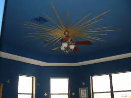 Add tradition to your home with these popular sky blue porch ceiling colors. Dreaming Of A Midnight Blue Ceiling And Golden Stars Blue Ceiling Blue Ceilings Painted Ceiling