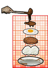 The dish represents the greatest parts of breakfast, lunch, and dinner—it's generally a pile of rice with a hamburger smothered in brown gravy, all topped off with a fried egg. De Constructing Hawaii S Loco Moco Gherkins Tomatoes